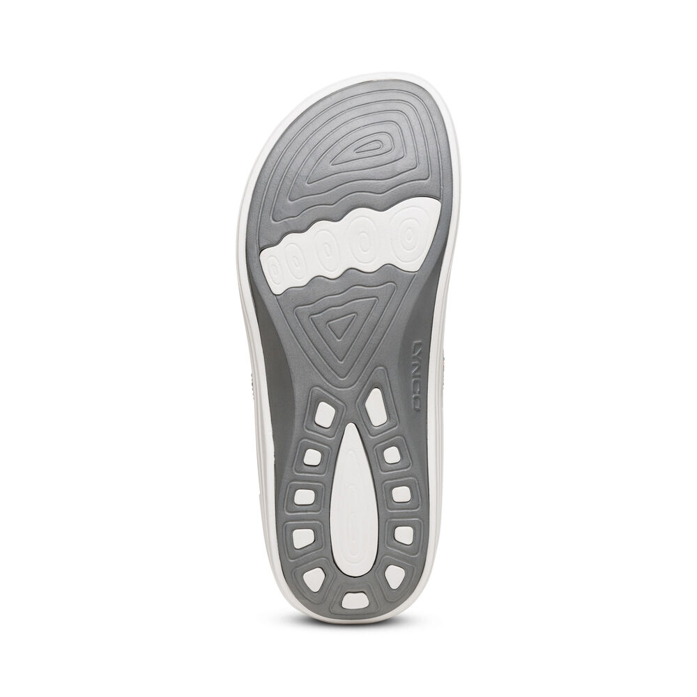 Aetrex Women's Fiji Orthotic Flip Flops - White | USA J7GKW6K